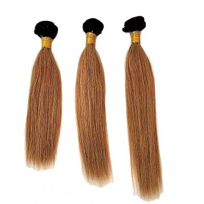 China Silky Straight Wave Ombre Color Hair Extensions Straight 100g Human Hair Bundles Bulk Cuticle Aligned Brazilian Hair Weft for sale