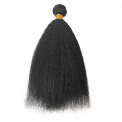 China Kinky Straight Remy Human Hair Extensions Manufacturer Kinky Straight Virgin Brazilian Human Hair Weft Bundles for Women for sale