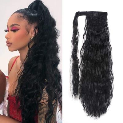 China Clip ponytail hair style 100 Human Hair Ponytail Drawstring Ponytail Human Hair Ponytail Wholesale Style Clip Beauty Unit Piece Wave Color Pure Weight for sale