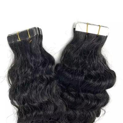 China Silky Straight Wave Wholesale Tape Hair Extensions 100% Human Hair Brazilian Full Length 10 - 30inches Tape In Hair Extension for sale