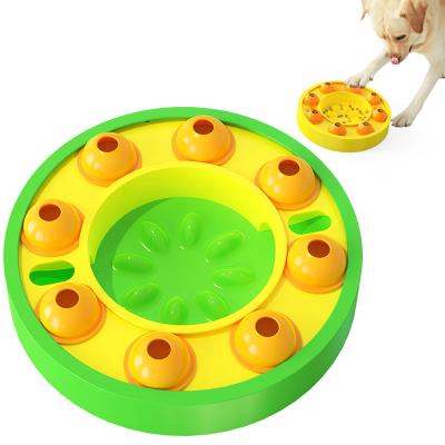 China 2022 Viable New Dog Yellow Green Blue Puzzle Noise It Toy Large Slow Eating Dog Food Pet Bowl Slow Feeding Puzzle Toy For Dogs for sale