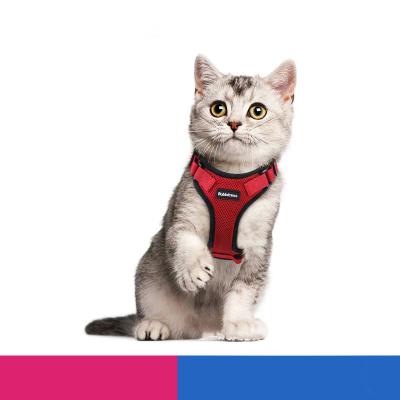 China Custom Breathable Mesh Adjustable Reflective Logo Stocked Cat Harness Leash Set Harness for Cat for sale