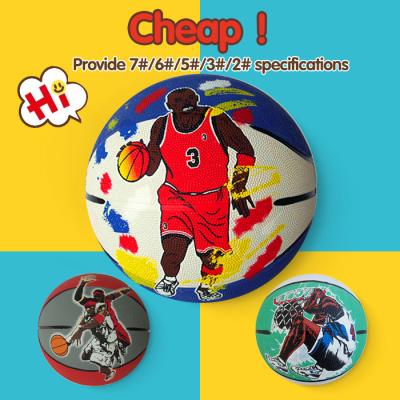 China Rubber Custom Printed Rubber Material Basketball Balls , Solid Rubber Sports Ball for sale