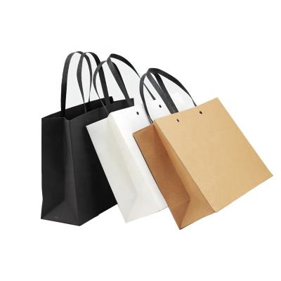 China OEM Recyclable CosmeticsGift Logo Packaging Kraft Paper Bag Custom Shopping Bags With Handles for sale