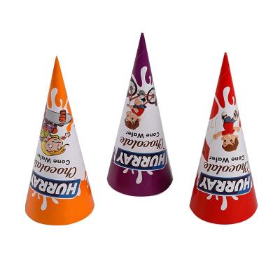 China Food safty graduate; Paper Disposable Single Wall Disposable Cone Ice Cream Conical Sleeve Yogurt Accept Customized Logo for sale