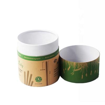 China Recyclable Custom Cylinder Cardboard Tea Box Packaging Empty Cosmetic Crepe High Quality Colored Paper Tube for sale