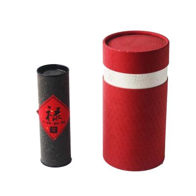 China Recyclable Biodegradable Custom Kraft Paper Tubes Gold Stamping Tea Packaging Boxes Gift Cylinder Tube Box for sale