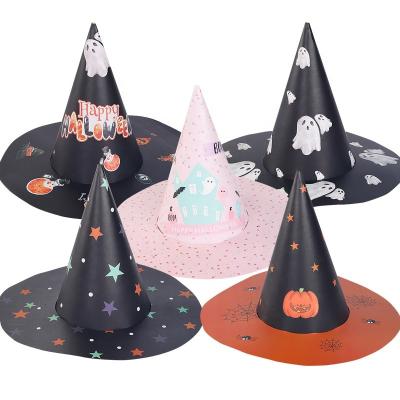 China Wholesale Fantastic Witch Hats Amazon Costume Offset Paper Magic Hats Halloween for sale