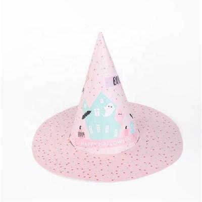 China High Quality Offset Paper Costume Witch Hats Hot Selling Halloween Magic Hats for sale