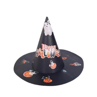 China Carnival Themed Paper Gifts Decorations Products Layout Stage Halloween Party Offset Paper Hats for sale