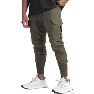 China Wholesale Custom Anti-Wrinkle Support Runningmen Sports Light Cargo Quick Dry Slim Fit Pants Summer Workout Pants With Zipper Pockets for sale