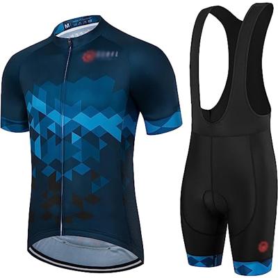 China Antibacterial Cycling Tank Tops For Men One Piece Riding Suit Zipper Bib Shorts With Padded And Cycling Clothing Kit Men for sale