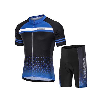 China Cycling Shirt Antibacterial Cycling Singlet Set Mens Breathable Quick Dry MTB Cycling Shirt With 3D Cushion Padded Shorts for sale