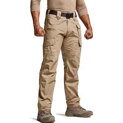 China Viable Men Hiking Stretch Ripstop Cargo Pants Slim Fit Tactical Water Resistant Joggers Lightweight Mountaineering Pants for sale