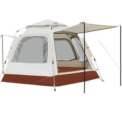 China Waterpoof/Uv-blocking Factory OEM ODM Custom 1-3 person 3-4 person travel beach outdoor camping tent with silver coating and hook for sale