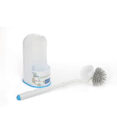 China BOOMJOY B3 Sustainable Silicone Toilet Brush 2 Sides With Holder Silicone for sale