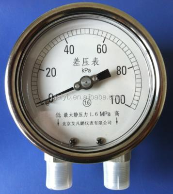 China IVAN High Precision Stainless Steel Differential Pressure Gauge BXG100 for sale