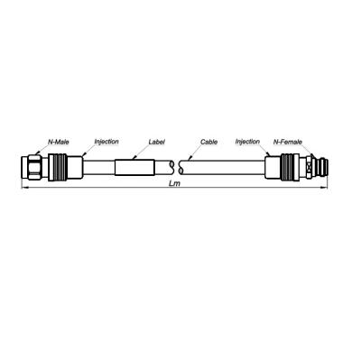 China 1/2 superflex jumper male to female cable NM-NF HCF12 LM NM-NF HCF1/2 LM for sale