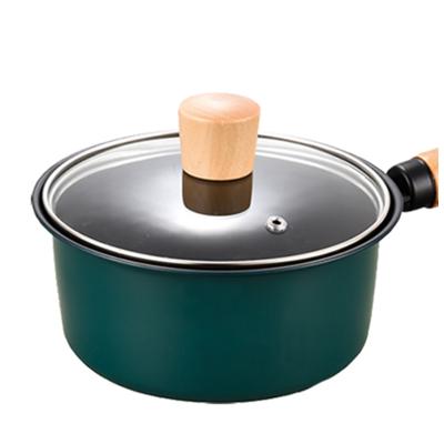 China Sustainable Hot Pot Cookware 24cm Soup Stock Cooking Pot With Glass Lid for sale