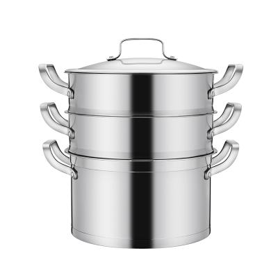 China Boiler Pot 26cm Sustainable Three Layers Cooking Stainless Steel for sale