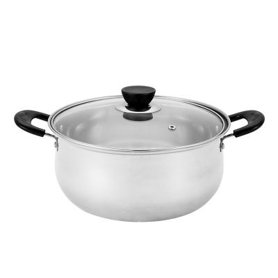 China Sustainable Cookware Factory Pot Cooking Stock Soup Pot Stainless Steel Pot for sale