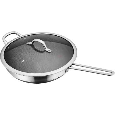 China Modern Simple Makers Supply 304 Stainless Steel Non-Stick Wok Cooking Pot for sale