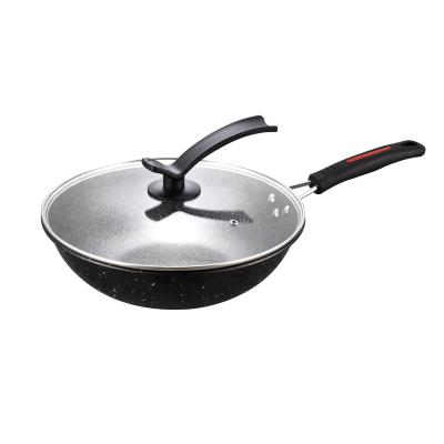 China China Viable Supplier Wholesale Cast Iron Wok Frying Pan With Lid For Cookware Supplies for sale