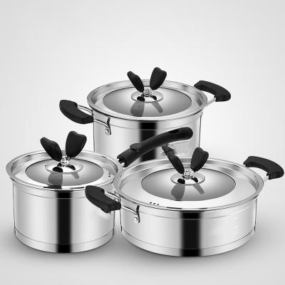 China Modern Factory Chinese Cookware Wok Pan Cooking Pot Kitchen Care Stainless Steel Dinner Set Pots Cooking s Stainless for sale