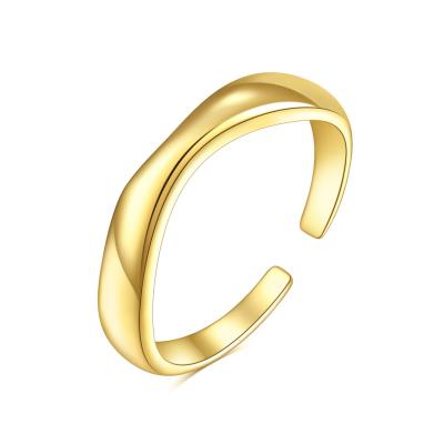 China Other Fine Jewelry 925 Silver Custom Women Jewelry Irregular Gold Rings Fashionable Open Ring Jewelry for sale