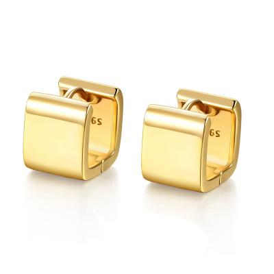 China Other Hot Sale 925 Sterling Silver Square Stud Earrings With Simple Fashion Earrings for sale