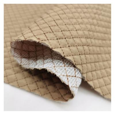 China Waterproof 100% Polyester Pongee Woven Fabric + Knitted Fabric Diamond Quilted Cloth for sale