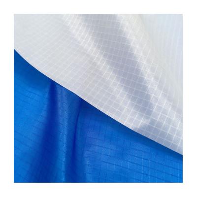 China Waterproof Nylon 66 Silicone PU Coated Nylon Plaid 260T 0.4 Ripstop Fabric For Kite/Jacket/Tent for sale