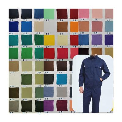 China Workwear Fabric 100% Polyester Gabardine Twill Fabric Shrink-Resistant All Colors In Stock Uniform Cloth Fabric for sale