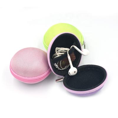 China Round Eva Earphone Stand Carrying Cover Earphone Filling Phone Case For Storage for sale