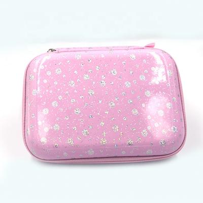 China SIYOU Iridescent Reusable Hard Shell Carrying Case Clear Plastic Pastel Makeup Bags for sale