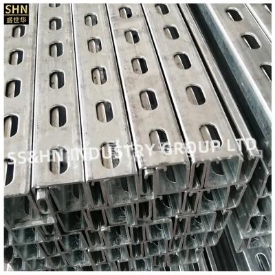 China Construction Galvanized Steel Products Mild C Slotted C purlins channel price unistrut steel u channel sizes standard size for sale