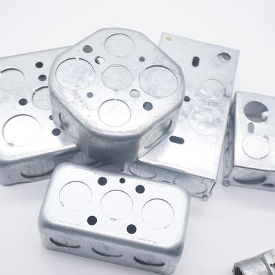 China ABS 3x3 4x4 gi conduit boxes junction stainless steel electrical metal cable socket&switch galvanized outlet box for sale