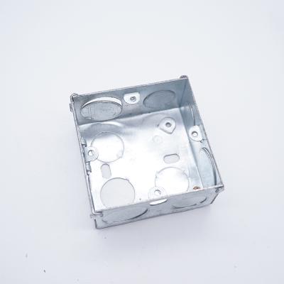 China ABS shallow outlet iron 3x3 gi conduit galvanized surface octagonal mount junction box metal 2 gang switch and outlet wall for sale