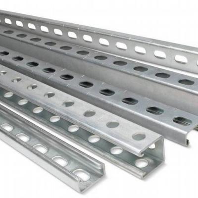 China Slotted Bracing System Steel Strut C Channel Seismic System Unistrut Galvanized Perforated Slotted Steel Profile C Channel for sale