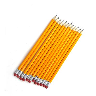 China Office & School Pencil Direct Source For Yellow Body Customized Pencil And Eraser Set For Kids And School for sale