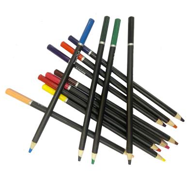 China High quality art and kids black soft basswood color water soluble pencil set with silver dip tip and top for sale