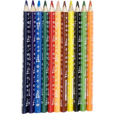 China School Student Pencil Hot Sale Eco-friendly Recycled Nature Poplar Jumbo Wood Glitter Cute Standard Colored Pencils Set For Kids for sale