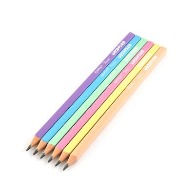 China Plastic Square Shaped Seriese Woodfree HB No.2 Pastel Pencil For School And Office Made Of Plastic Eco Friendly for sale