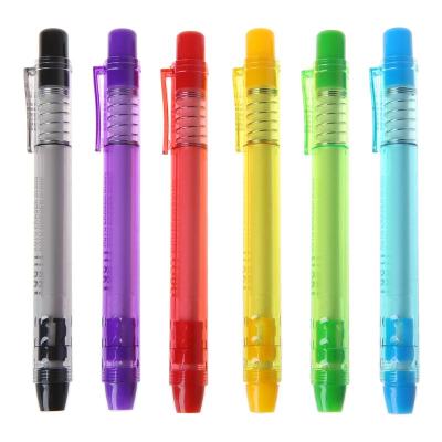 China Creative Pen Shape Eraser Pencil Eraser Desk Eraser Press Type Student School Office Stationery Writing Drawing Learning Painting Accessory for sale