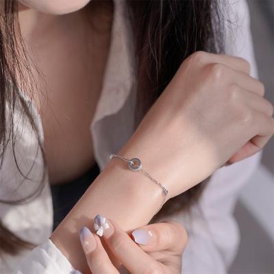 China Romantic newst bracelet s925 cubic zirconia sterling silver small size bracelet girls not fade hand jewelry wholesale for sale