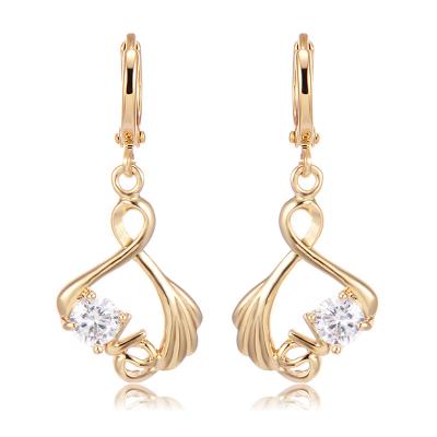 China 2023 New CIA Environmental Friendly Female Drop LOVE Austrian Female Copper Zircon Earrings For Women for sale