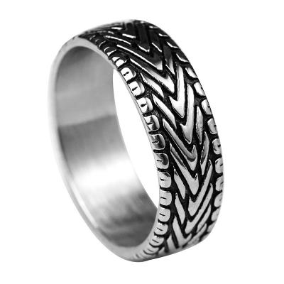 China The other hot selling retro hop simple punk titanium steel ring hip ring dominator ring wholesale for men for sale