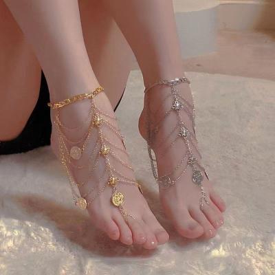 China High Quality Wholesale Custom Beach Waterproof Fashion Cuban Indian 18k Gold Plated Stainless Steel Foot Anklet Chains For Women for sale