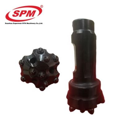 China DTH Drilling SPM90 90mm CIR90 DTH Bit Low Air Pressure DTH Bits / Air Rock Hammer DTH Drill Bits for sale