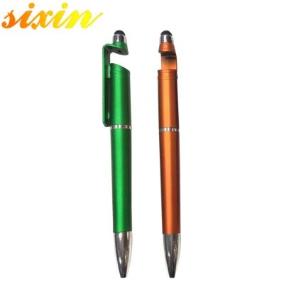 China Plastic Capacitive Touch Screen 3 in 1 Stylus Ball Pen with Phone Holder New Style Promotional Plastic Pen for sale